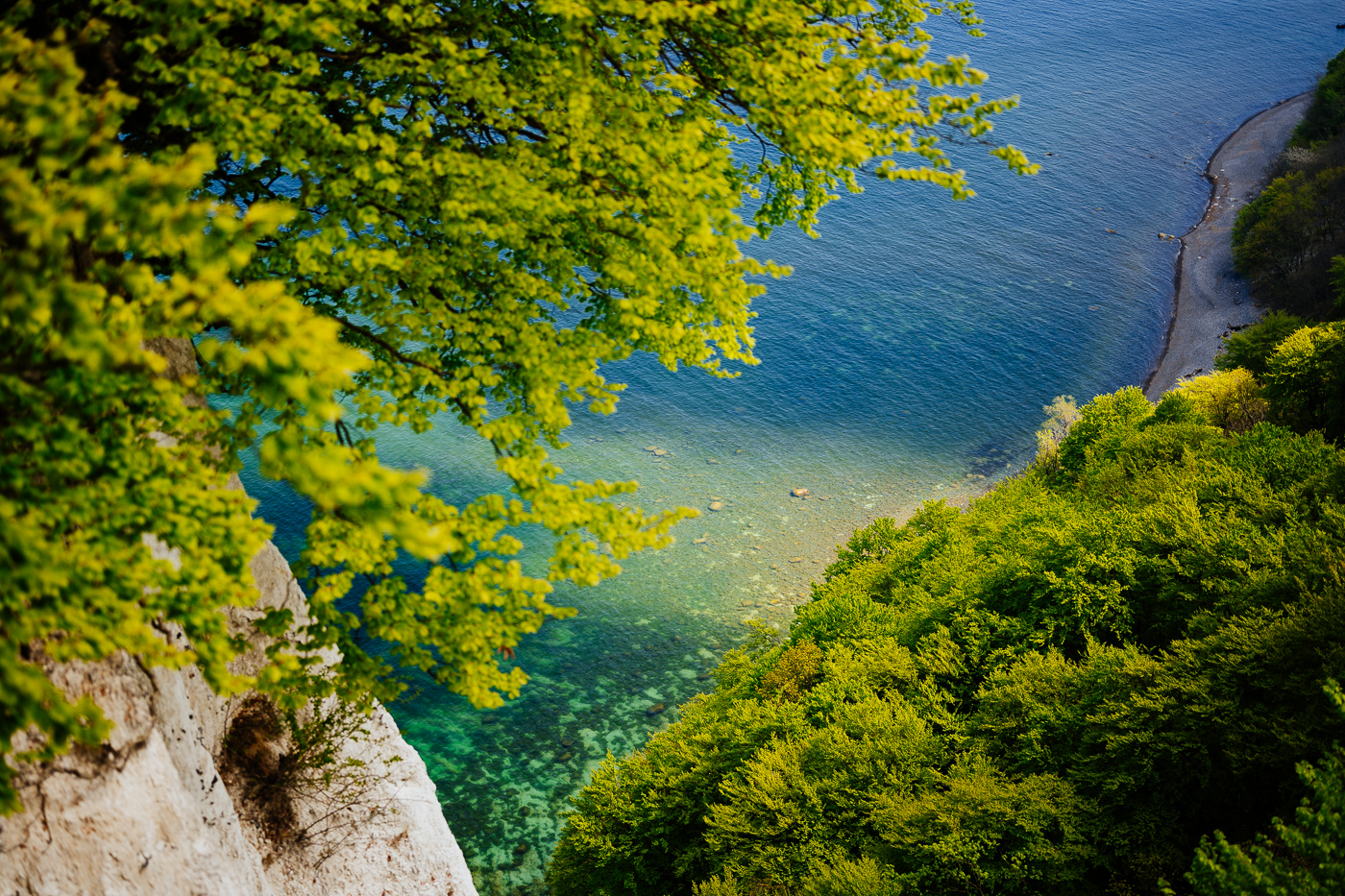 Blick vom Königsstuhl auf den Steinstrand