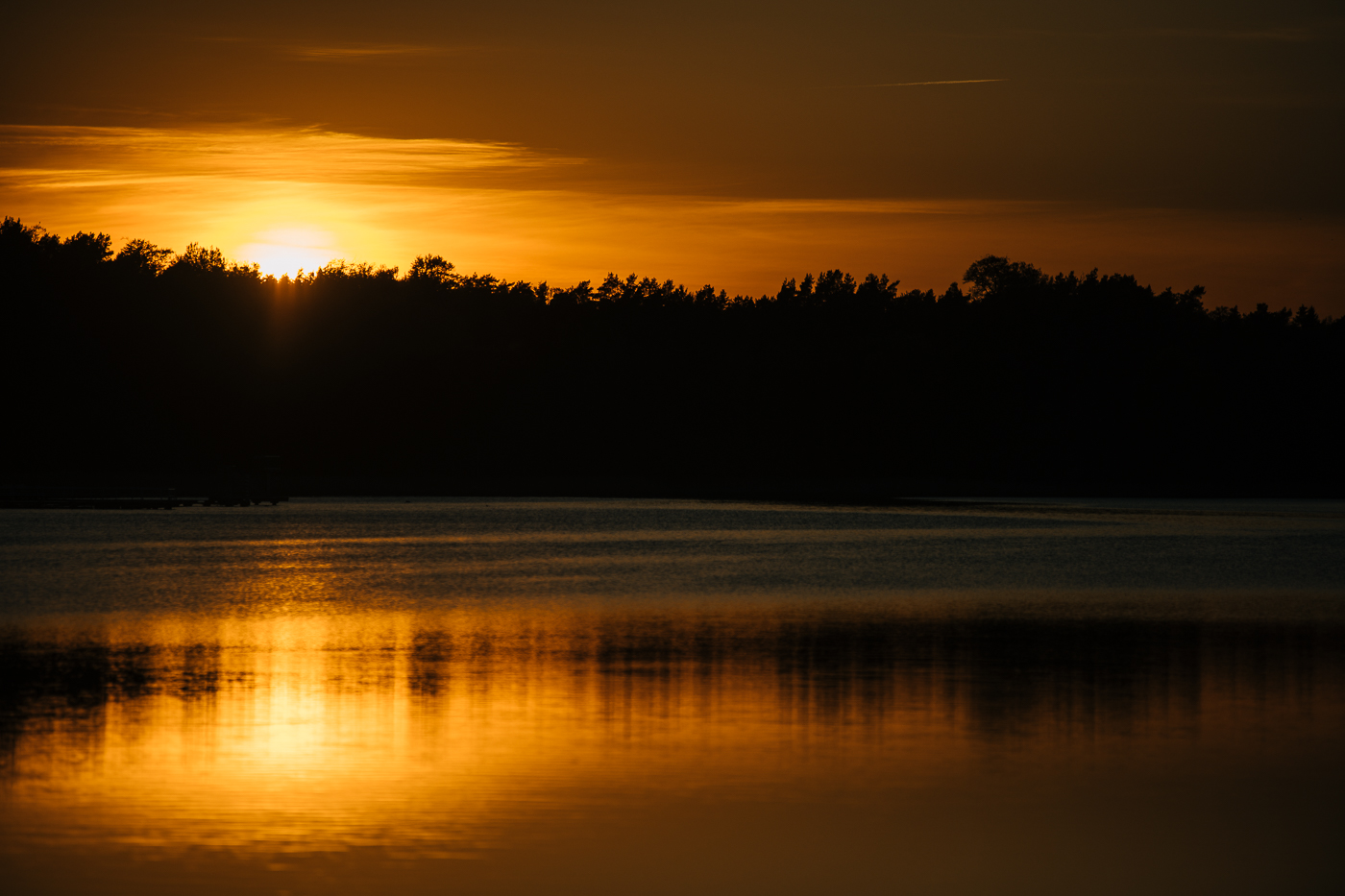 Sonnenuntergang am Darguner See